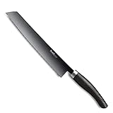 Nesmuk Brotmesser 27 cm Janus Mooreiche Holz - scharfer Wellenschliff - für Brot, krustige Braten, Zitrusfrüchte, Ananas und mehr
