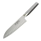 Global G-48 Santoku Fischmesser mit Kullenschliff, 18 cm