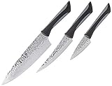 Kai PRO Luna 3-teiliges Startermesser-Set, Küchenmesser-Set, inkl. 20,3 cm Kochmesser, 8,9 cm Schälmesser und 15,2 cm Universalmesser, handgeschärfte japanische Küchenmesser