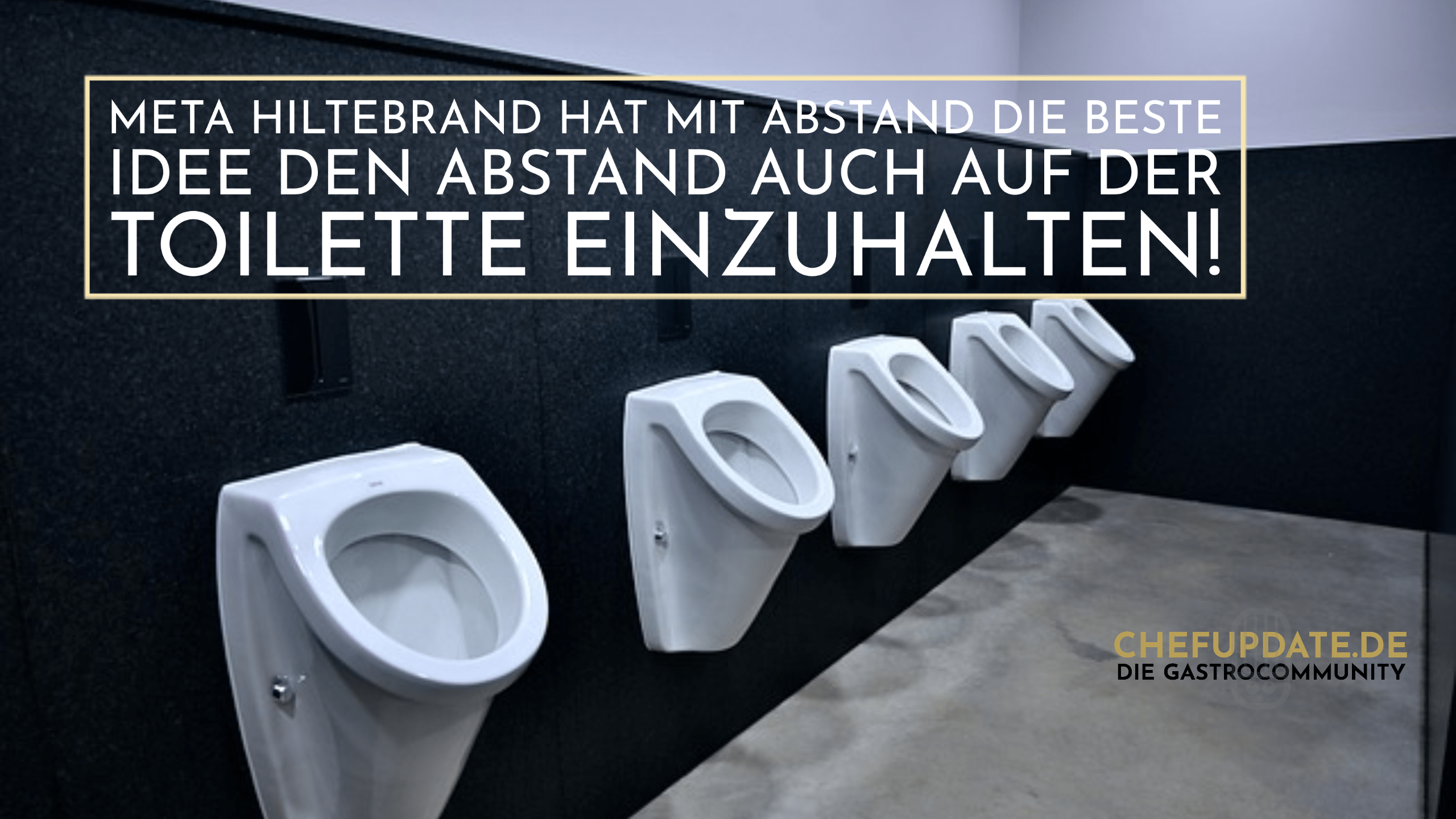 Meta Hiltebrand hat mit ABSTAND die beste Idee den Abstand auch auf der Toilette einzuhalten!