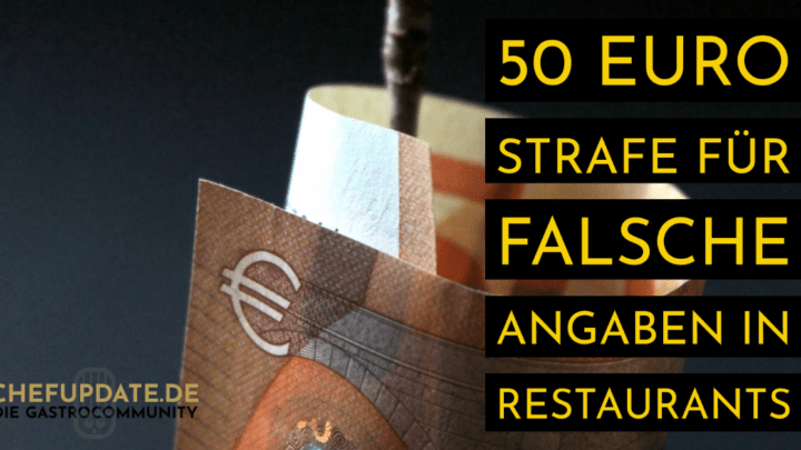 50 Euro Strafe für falsche Angaben in Restaurants